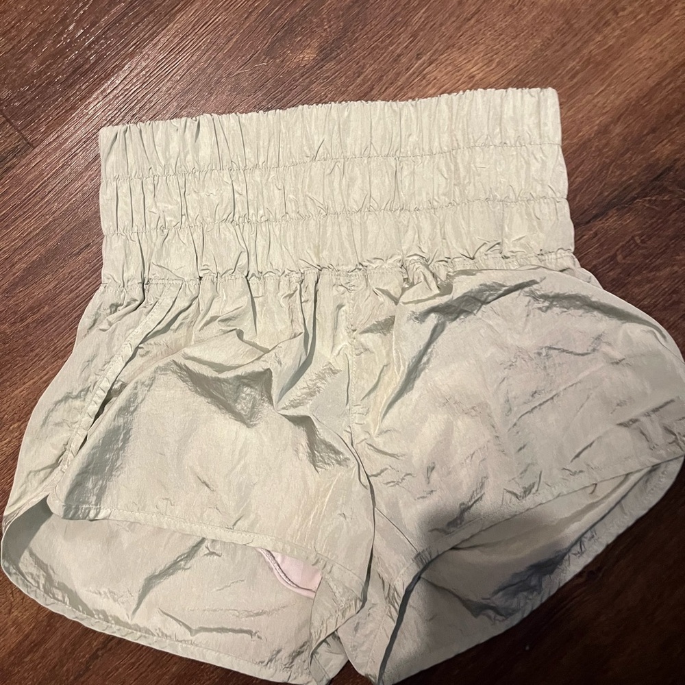 Women's Free People Green High-Waisted Shorts